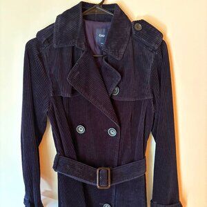 Vintage Gap Navy Corduroy Trench Coat, Never Worn! NWOT